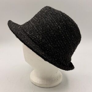 K Accessories Black Textured Bucket Hat – OSFM (Approx. 57 cm)